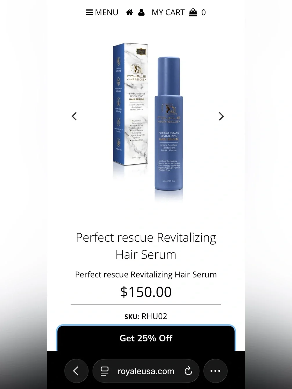 Royale Hair Rescue Perfect Rescue Revitalizing Serum